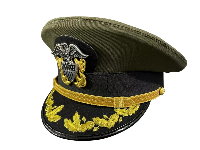 US Navy Senior Officer Cap - Green Military Repro Hat | All Sizes gallery