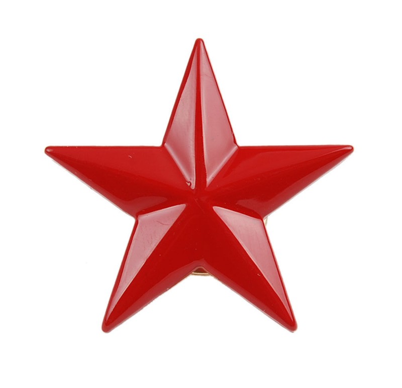 Vietnam War Chinese Army Pla Cap Badge Pin Red Star