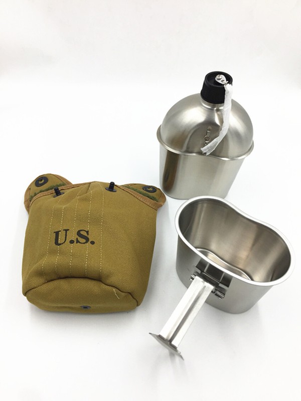 US ARMY EQUIPMENT M36 BAG BELT FIRST AID KIT AND 0.8L KETTLE X- TYPE STRAPS gallery