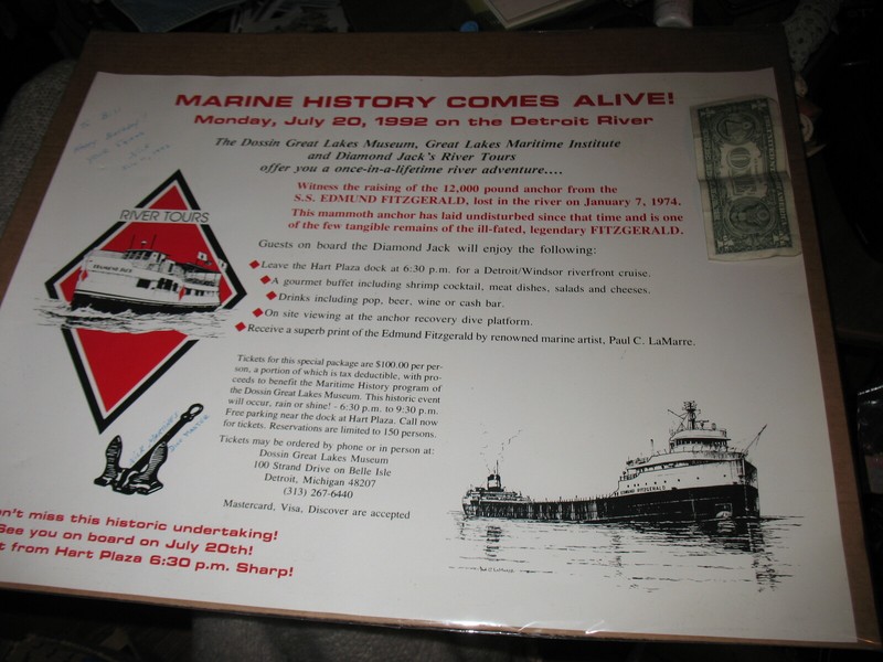 July 20, 1992 U.S Marines History Comes Alive Poster ~Detroit River Signed gallery