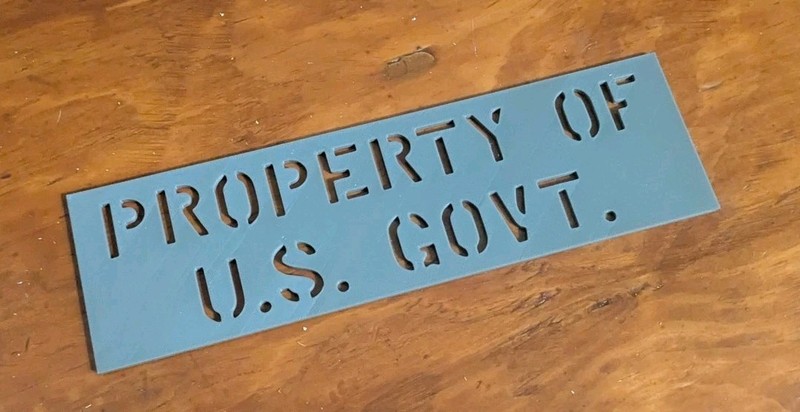 “Property of US Gov’t” – WW2 Stencil – USA – Second World War