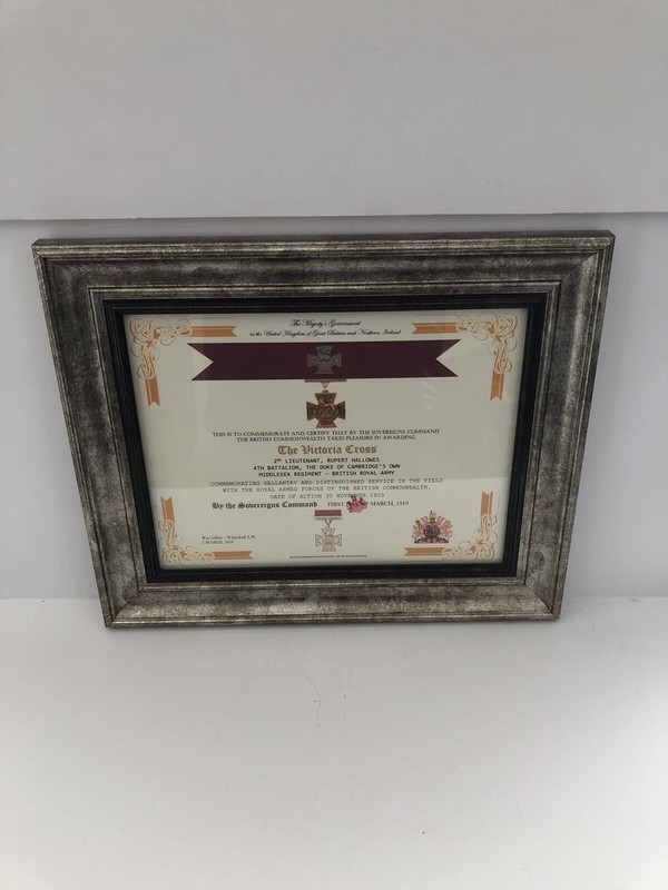 THE VICTORIA CROSS COMMEMORATIVE CERTIFICATE ~ Type 1 w/Free Custom Printing gallery