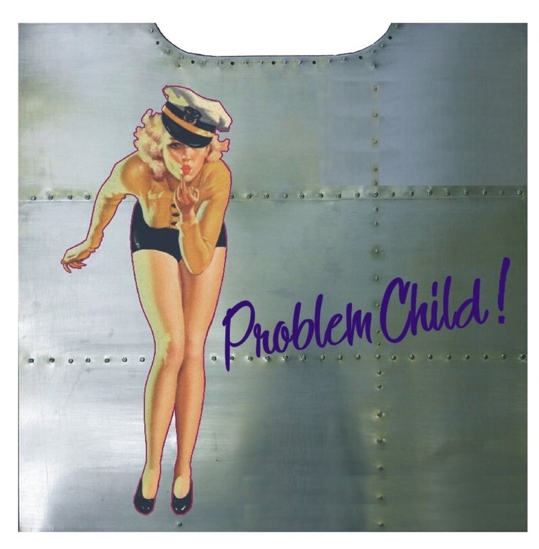 Nose Art Panel- “Problem Child, “WWII Aviation, B-17 Flying Fortress NAP-0131