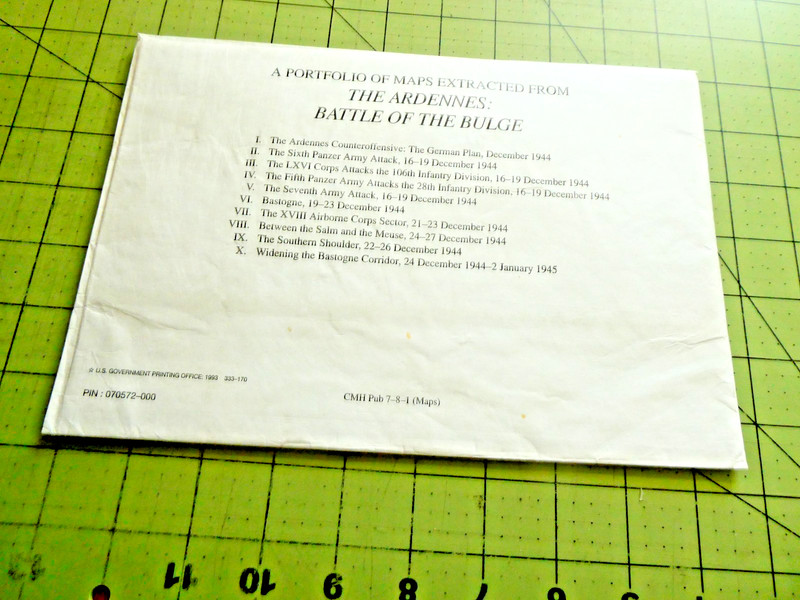 Portfolio of Maps Extracted From The Ardennes: Battle Of The Buldge 1993