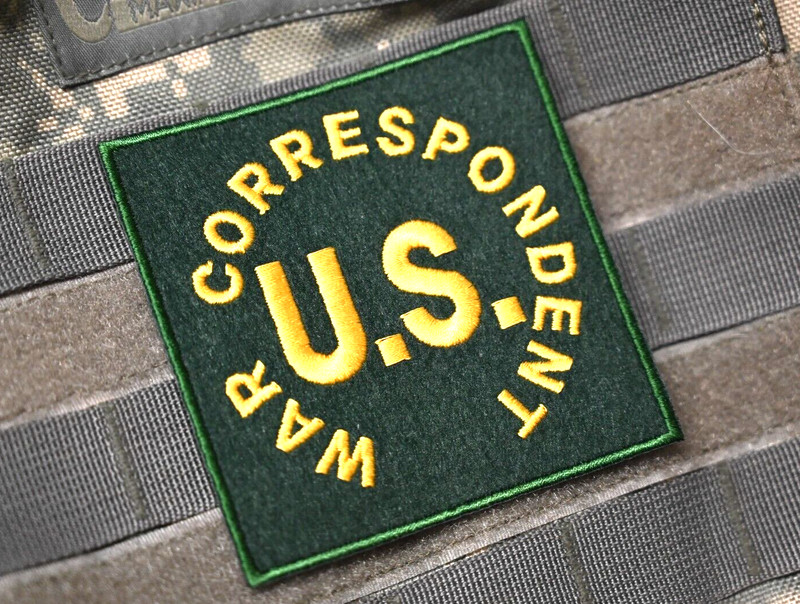 WWII US WAR CORRESPONDENT JOURNALIST iron-on/sew-on blk ROUND PATCH (REPO) gallery