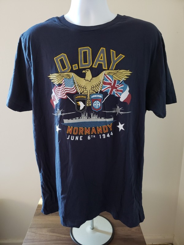 Alma Mater Airborne D-DAY WORLD WAR II Normandy June 6th 1944 Blue Size XXL SS