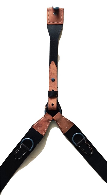 WWII WW2 German Army Y Straps Heer EM Leather Suspenders Load Bearing gallery
