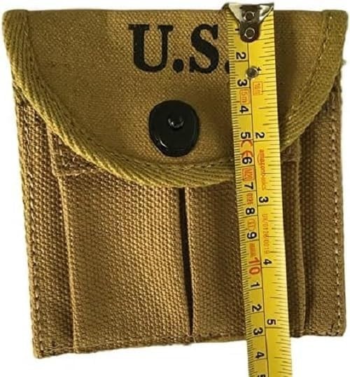 US WWII M1 Carbine Khaki Canvas Ammo Pouches Set of 5 Military Reproduction gallery