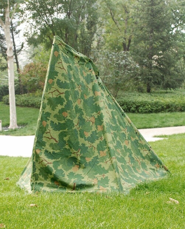 VIETNAM WAR MARINES MITCHELL CAMO CAMOUFLAGE HALF SHELTER Field ZELTBAHN TENT gallery
