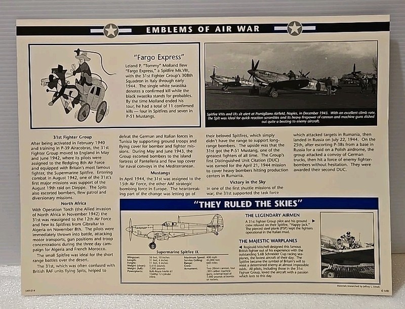 WWII Emblems Of Air War Patch 31st Fighter Group "Return With Honor" gallery