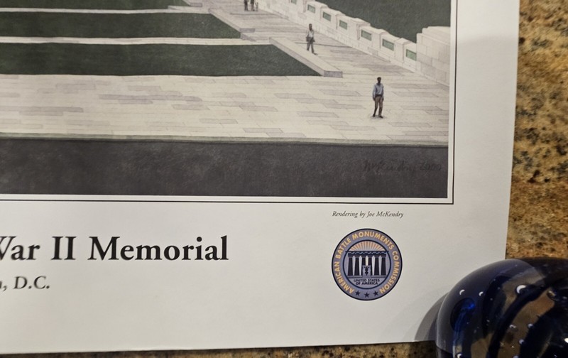 National World War II Memorial Poster 16x20 w Original Shipping Tube by McKendry gallery