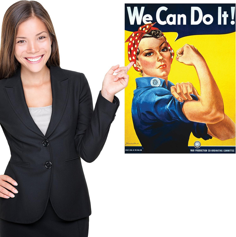 We Can Do It Poster - Rosie the Riveter - Westinghouse Girl - World War 2 Poster gallery