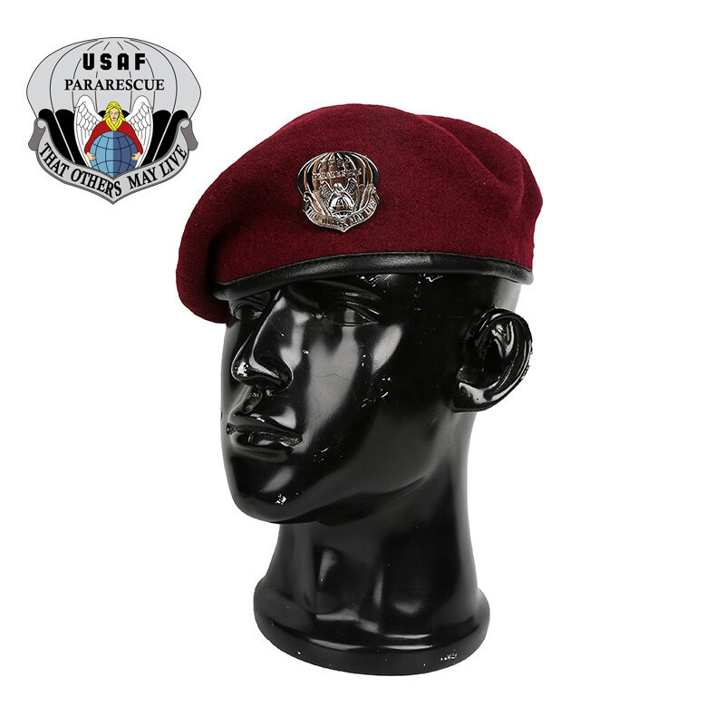 US Air force rescue team Group Red Wool Berets USAF PJ airborne troops Military gallery