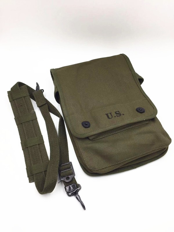 US Map Case Shoulder Bag Canvas Olive Green WW2 Reproduction gallery