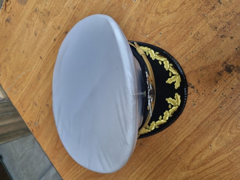 Us Navy Officer Cap, US Navy Commander captain Rank Cap with waterproof cover gallery