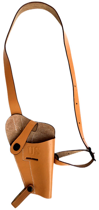 U.S. WWII M3 Colt M1911 .45 Tanker Shoulder Leather Holster – Tan Color