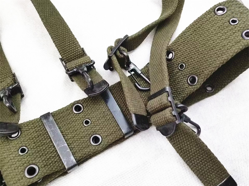 VIETNAM WAR WWII US Army M1956 Combat Soldier Field X Suspenders AND Belt SET gallery