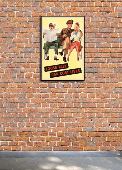 1940s “Loose Talk Can Cost Lives” WWII Historic War Poster - 16x24 gallery