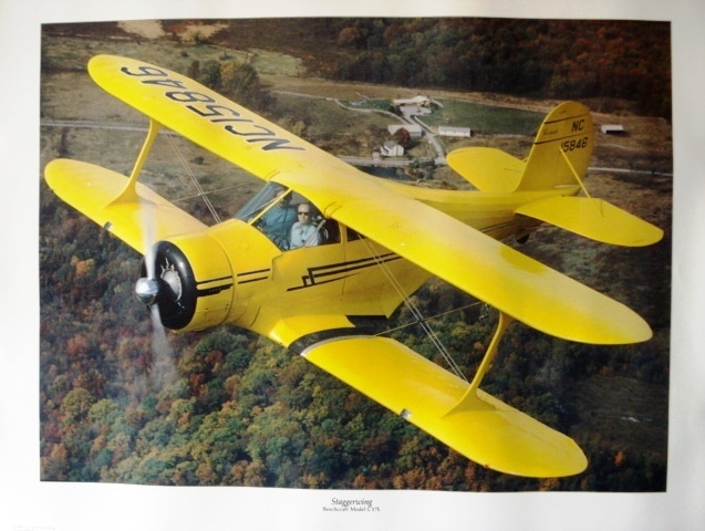 Staggerwing / Beechcraft Model C17L /WWII Utility Plane