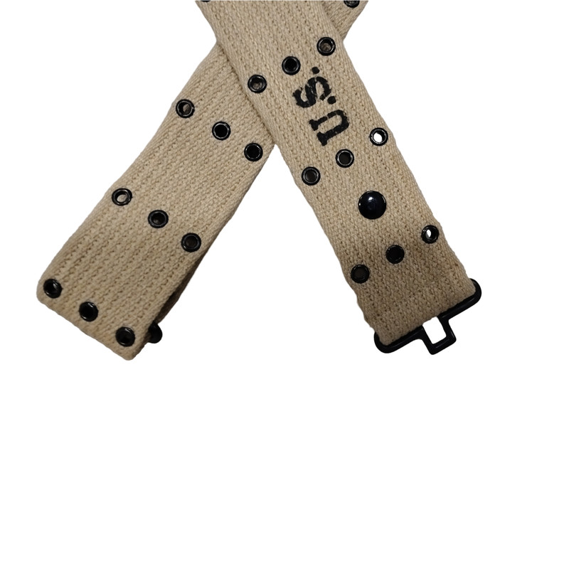 (Pack of 5) WWII M1936 Webbing Canvas Pistol Belt Khaki Marked U.S gallery