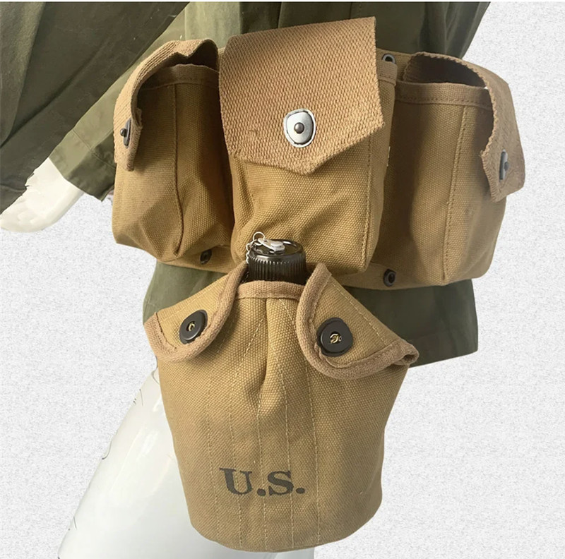 WW2 US Six-link Equipment Combination Package Kettle First Aid Kit Combination gallery