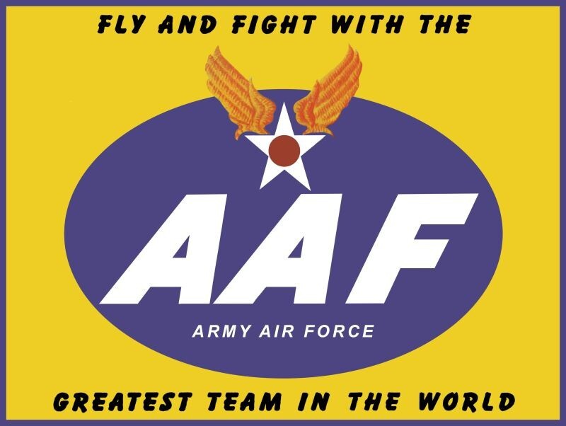 1945 US Army Air Force NEW METAL SIGN: 9″ x 12″ – Free Shipping