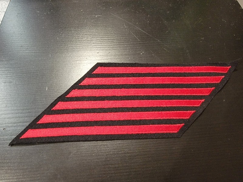 Repro 1940's-Vietnam US Navy Long Service Stripes 6 Bar 24 year 777