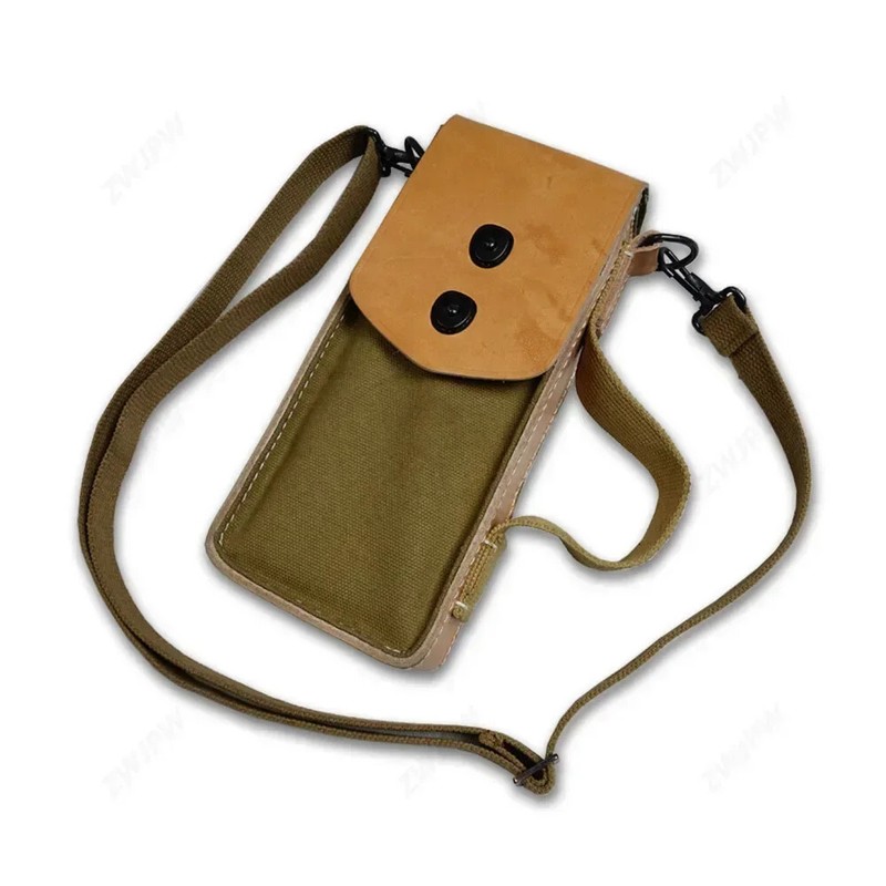 VINTAGE WWII US ARMY 99-STYLE MILITARY GENERAL AMMUNITION POUCH SHOULDER BAG