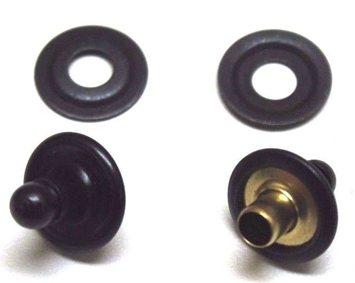 Lift A Dot Lift the dot Black Brass Steel 2 Stud 2 Washer Lot of 4 pieces E7646