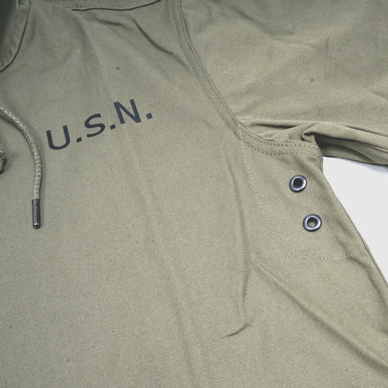 WWII WW2 US Navy USN Uniforms Coat Retro Smock Hoodie Jacket Army Green gallery