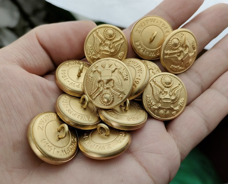 14PCS WWII WW2 US ARMY 1965-PRESENT CLASS A DRESS BRASS COAT BUTTON 23MM