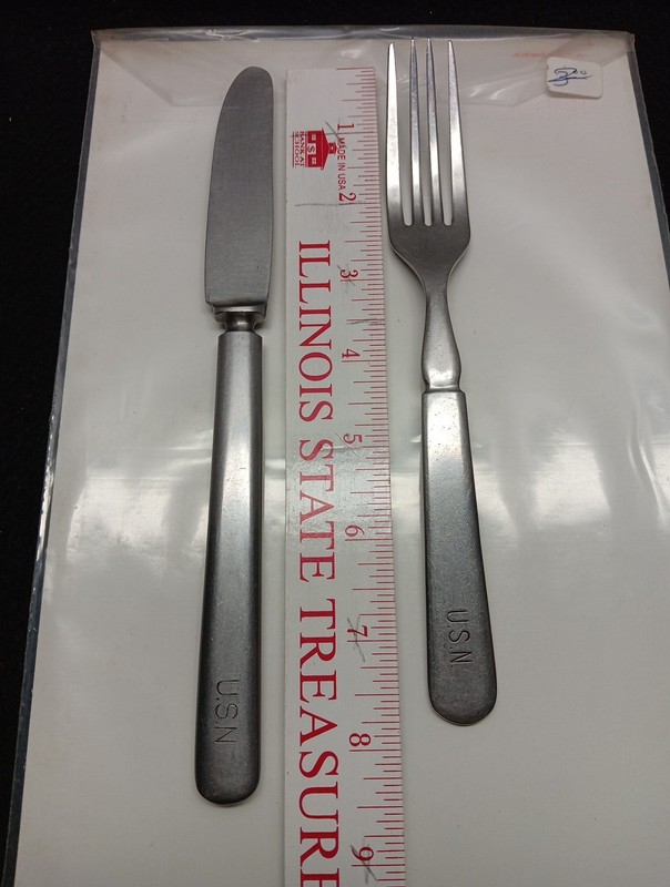 U.S.N silverware 1940s fork & knife gallery