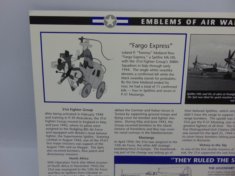 Willabee & Ward Emblems Of Air War WWII Patch 31st Fighter Group Return W/ Honor gallery