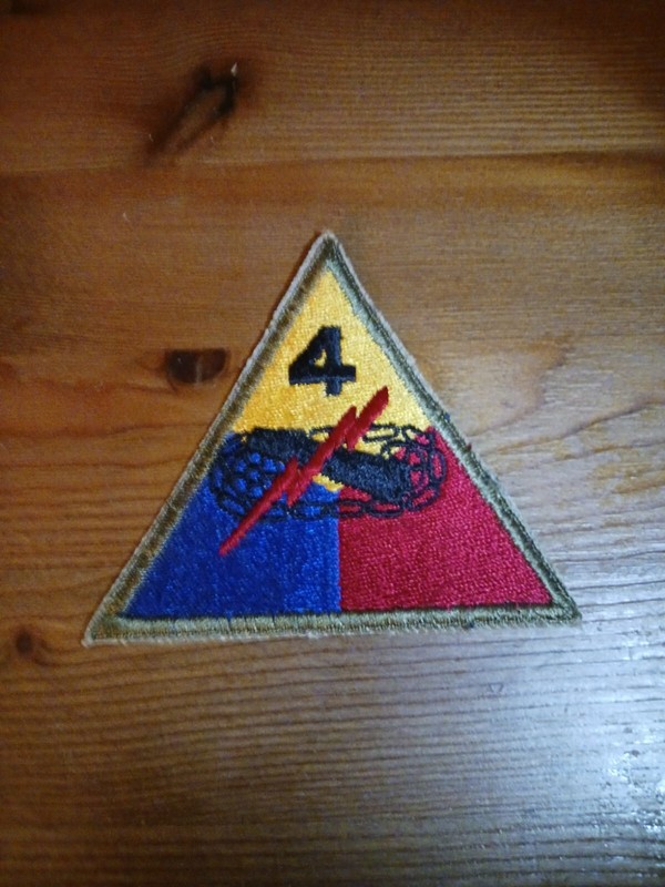 WWII US 4TH ARMORED DIVISION JACKET SLEEVE INSIGNIA PATCH – PATTON’S BEST