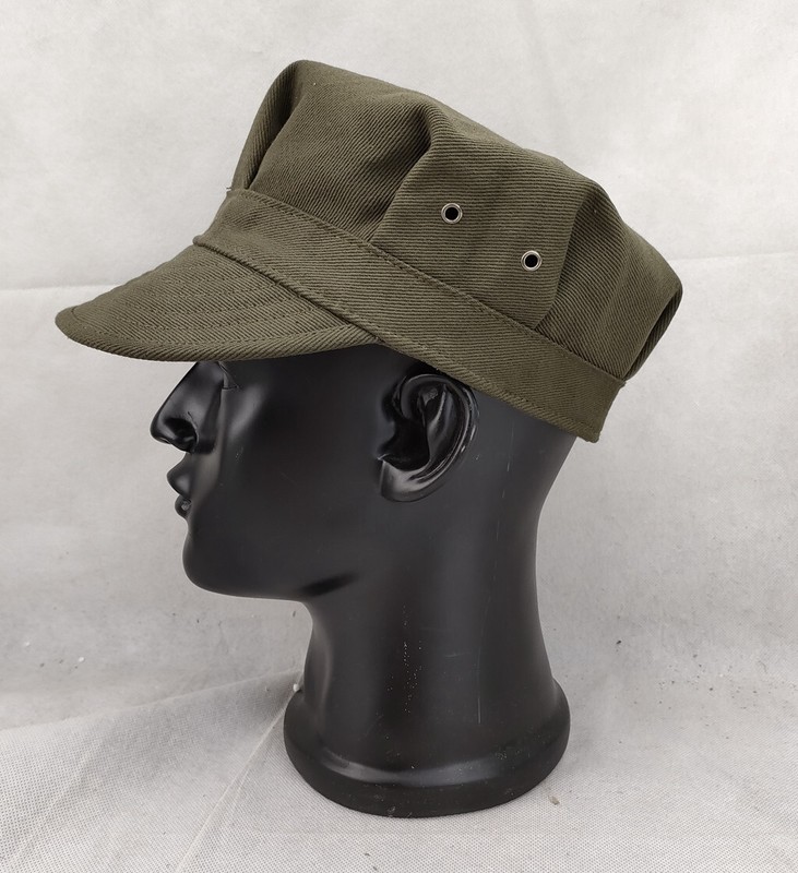WW2 US HBT UTILITY CAP VINTAGE USMC PACIFIC MARINE CORPS FIELD HAT OD SIZE L gallery