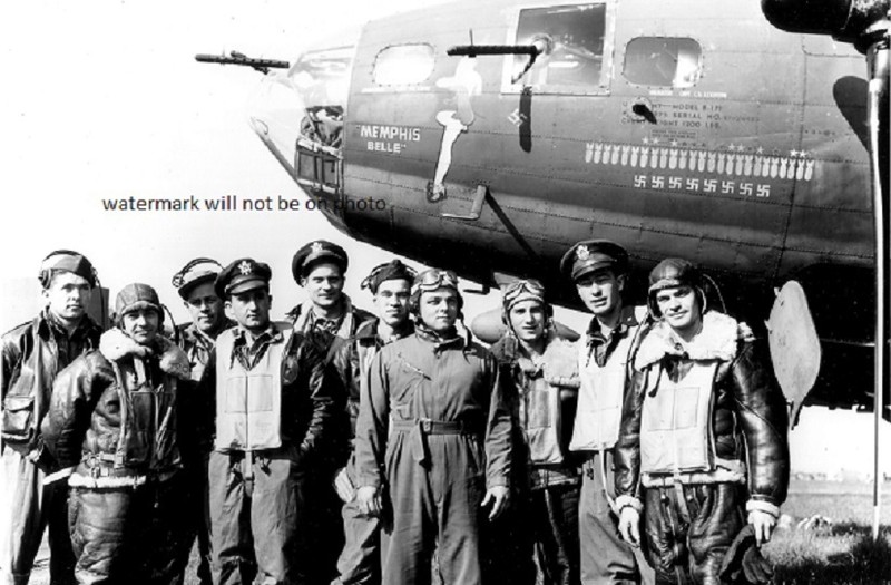 Memphis Belle B-17 Flying Fortress Bomber Crew 13"x 19" WWII Photo Poster 600