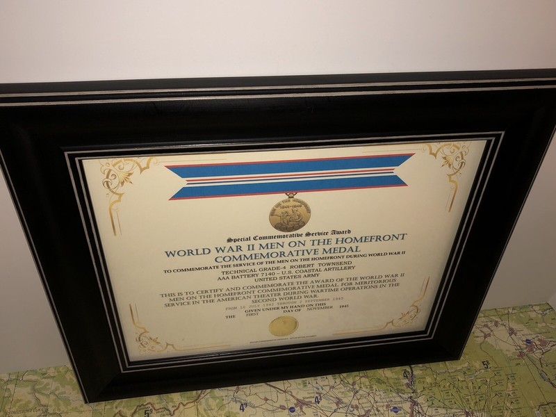 SCSA - WW2 MEN ON THE HOMEFRONT COMMEMORATIVE MEDAL CERTIFICATE ~ Type 1 gallery