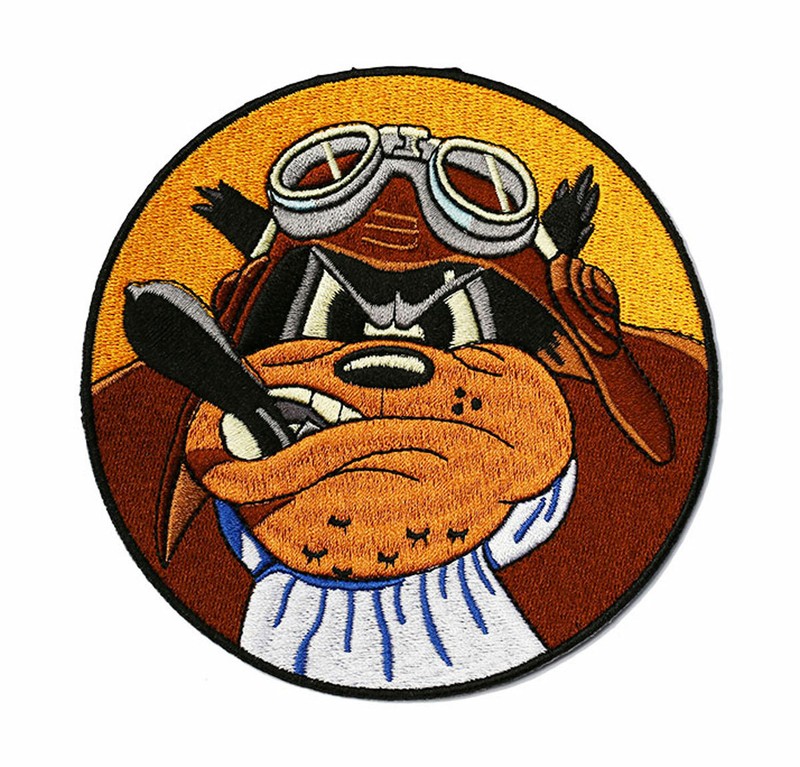 WWII US 603rd Bomber Squadron Fierce Dog Embroidered Patch 11.8cm
