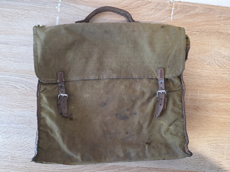 Equipment bag Wehrmacht 2. WWII Militaria Strap Leather Garment Bag Sack
