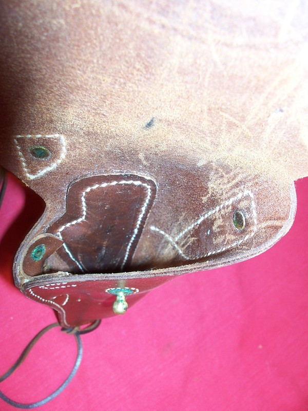 Nice WWII US M1916 RIA Leather Holster Army Colt M1911 .45 ACP Pistol Gun Repop gallery