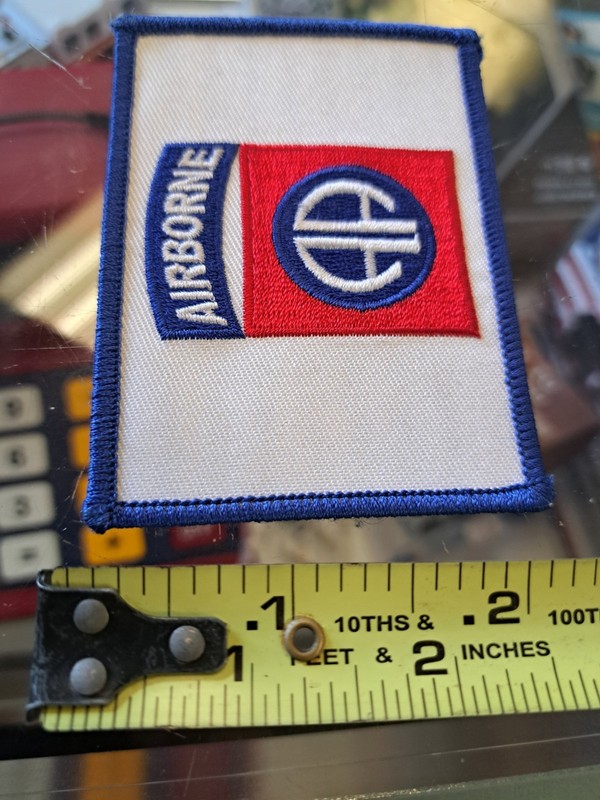 US Army 3.25" 82nd Airborne ABN All American Flag Official Iron On Unused NEW gallery
