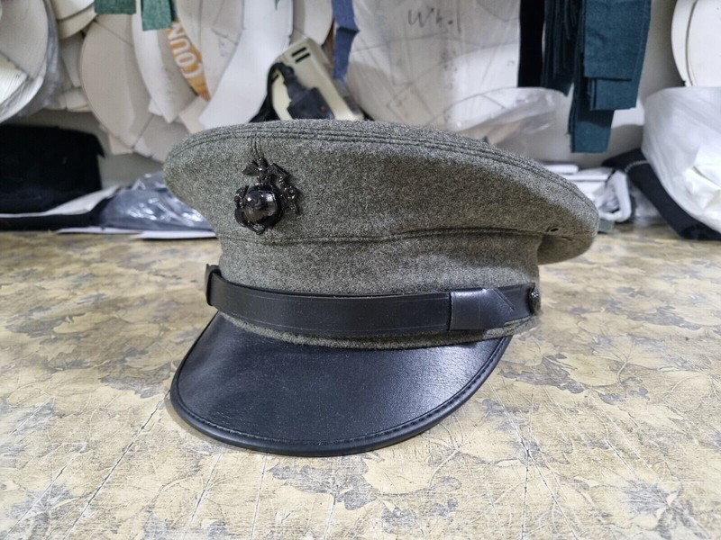 Military US USMC Marines Army Officers Dress Cap Hat USA gallery