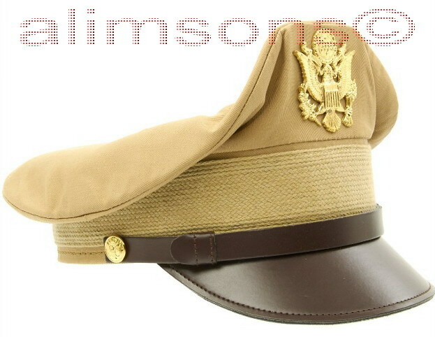 U.S. WWII Officer Visor Air force Crusher Cap in Summer Issue Khaki gallery