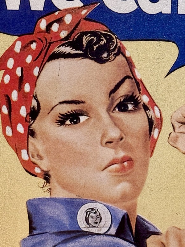Metal Rosie The Riveter Poster Decor Wall Sign War Memorabilia Reproduction gallery