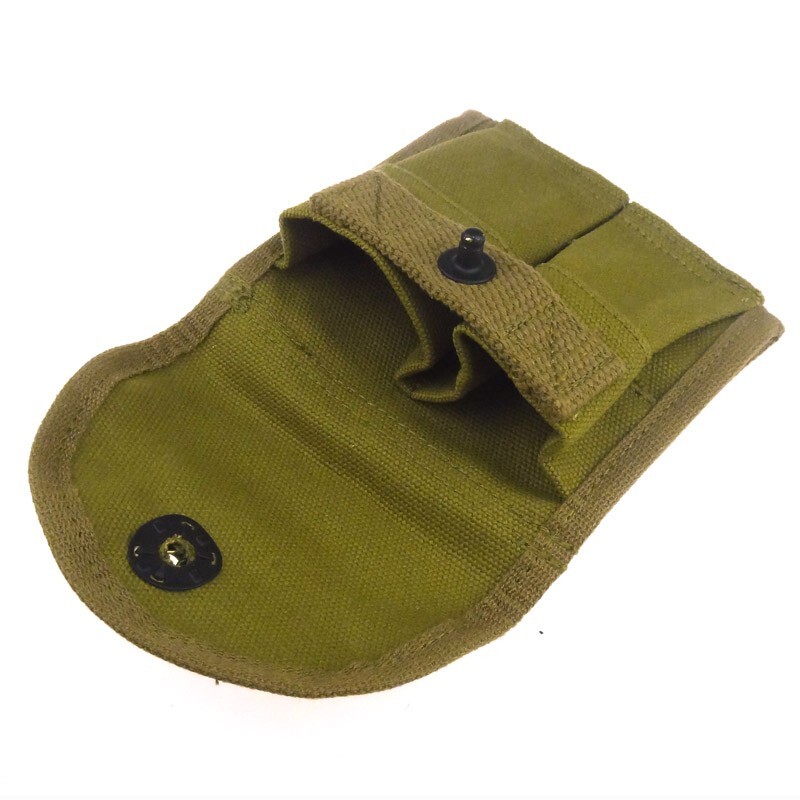 WWII WW2 US M1 Carbine Ammo Pouch Magazine Bag 2 Cells Buttstock Khaki gallery