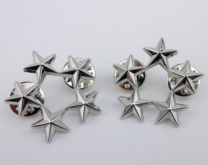 Set WWII US General of the Air Force Rank Badge U.S. Five Star Eagle Lapel Pins gallery