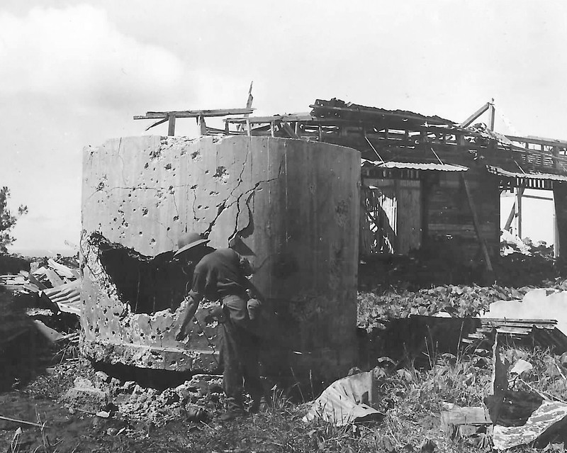 Blasted Japanese pillbox Guam World War II WWII WW2 8×10 Photo 765c