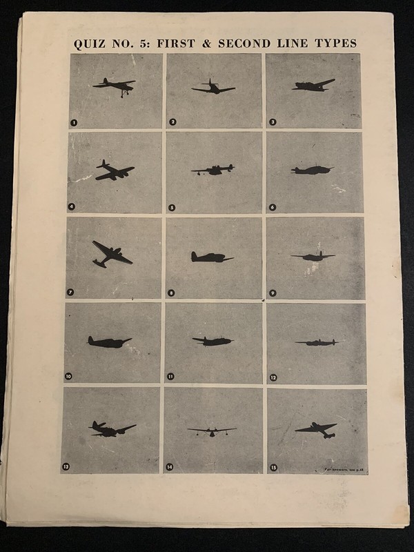 AIRCRAFT RECOGNITION BOOKLET 12 pages. Reprint gallery