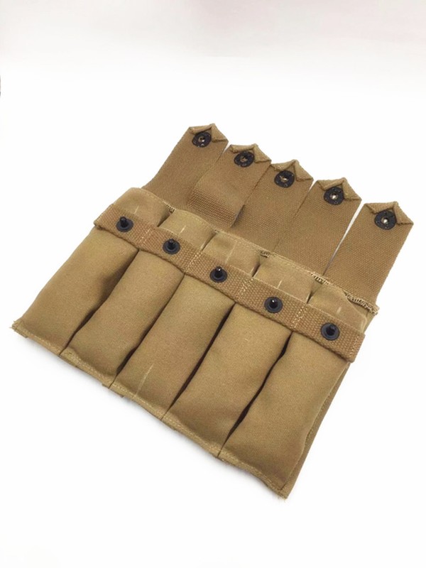 Repro WWII WW2 US ARMY Military Thompson 5 Cell 20rd Magazine Pouch Ammo Bag gallery