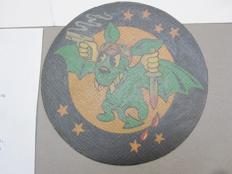 422nd Night fighter Squadron Patch Painted on Canvas 1993 Signed gallery